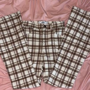 Hollister XS plaid flare pants